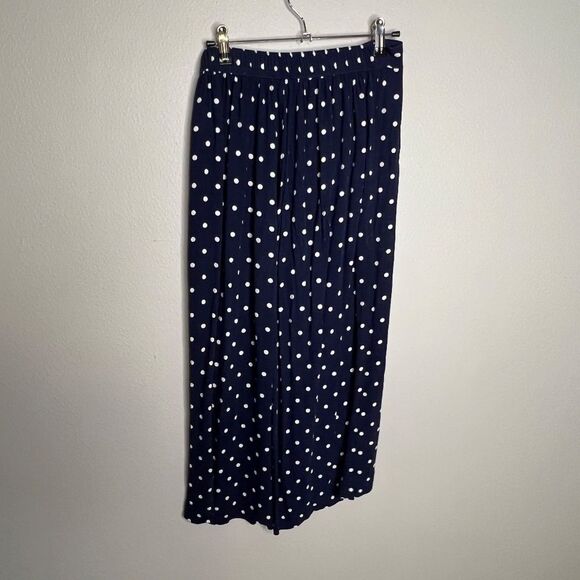 American Eagle 2 piece Coordinating Set Top and Pants Navy Blue Polka Dot Size S - Picture 10 of 11